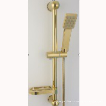 High Quality European Wall-mounted Gold Slide Bar For Shower Set